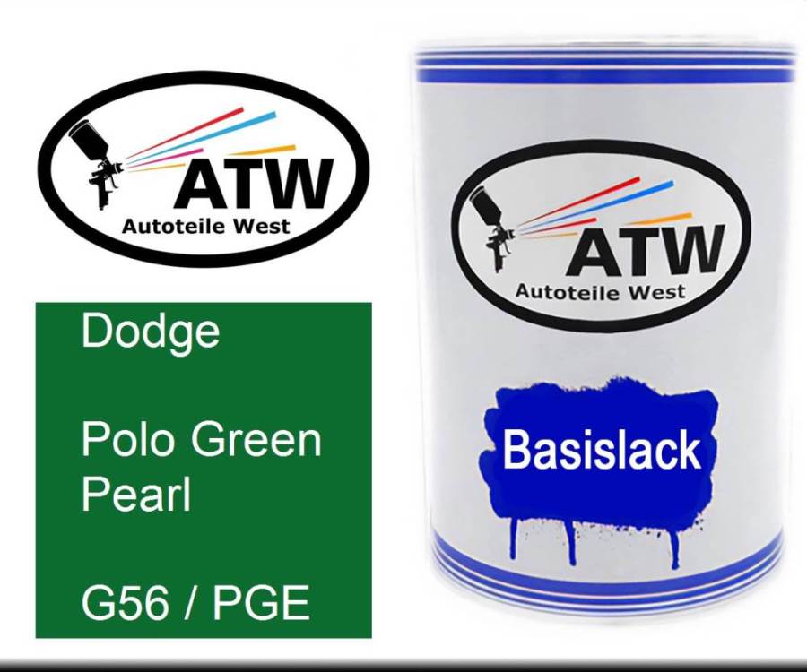 Dodge, Polo Green Pearl, G56 / PGE: 500ml Lackdose, von ATW Autoteile West.